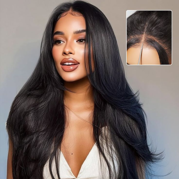 Glueless Butterfly Layered Haircut Yaki Straight Lace Wigs Throw On & Go Workout Wigs Flash Sale-Amanda Hair