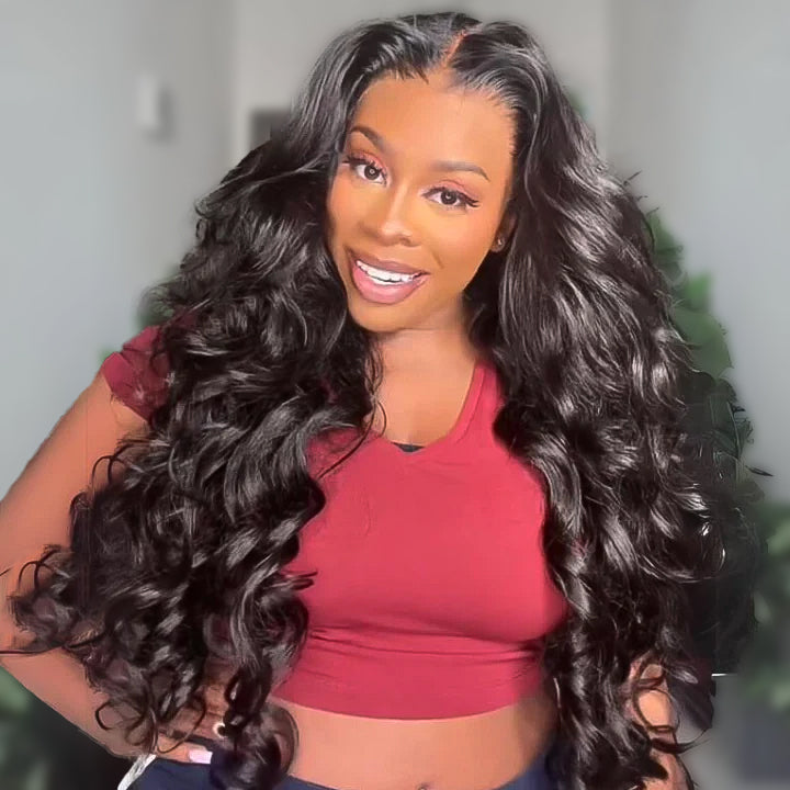Bogo Flash Sale: 30" Loose Wave 6*4 Lace Wig+10" Bob Wig with Bangs