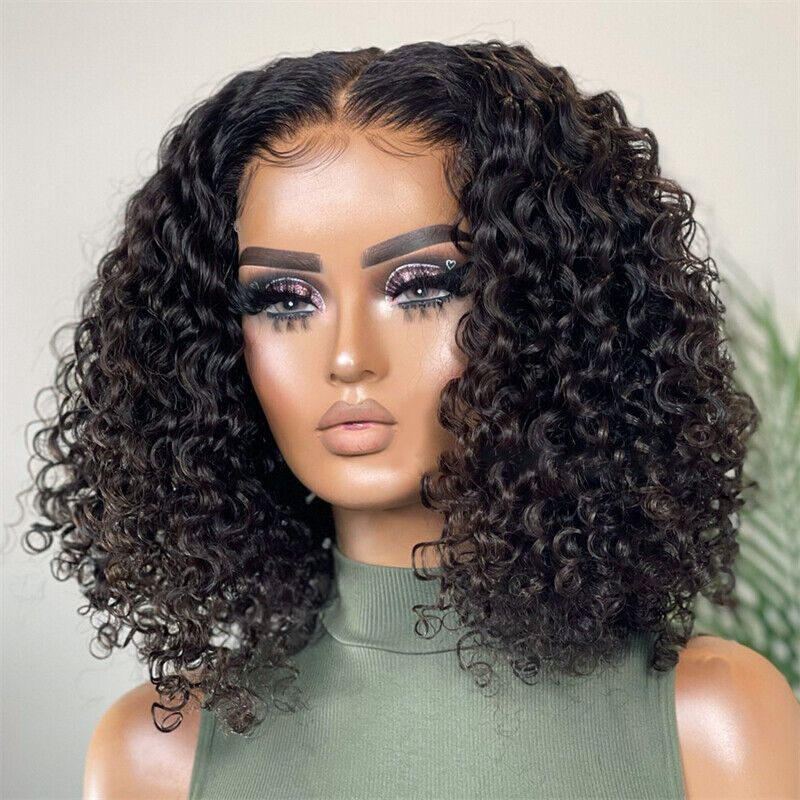 Short Curly Bob Wig 13*4/4*4 Brazilian Curly Hair Bob Wigs-Amanda Hair