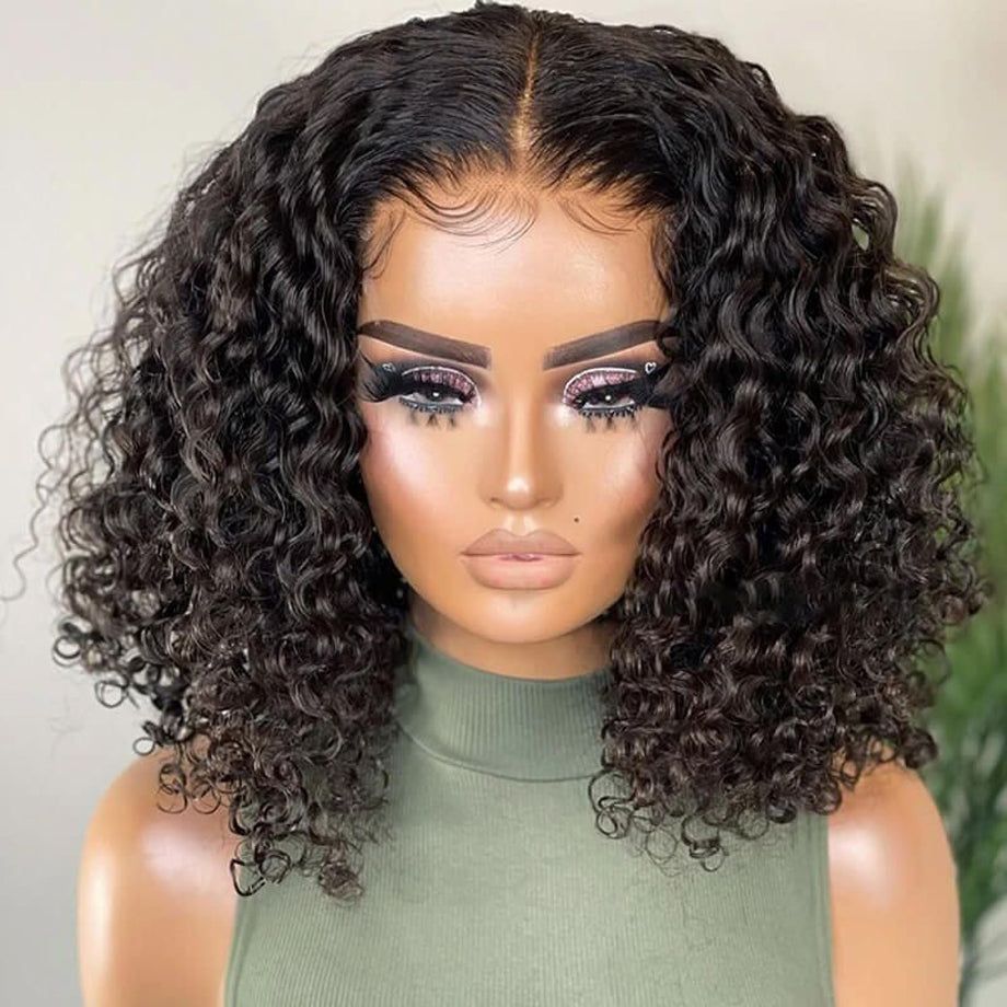 Short Curly Bob Wig 13*4/4*4 Brazilian Curly Hair Bob Wigs-Amanda Hair