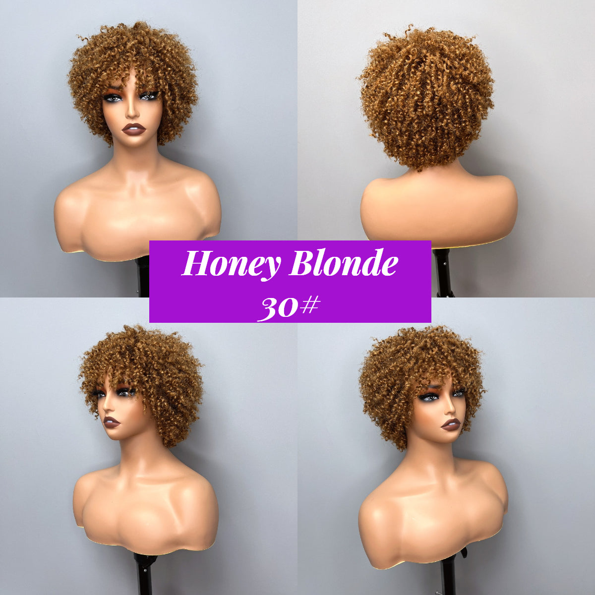 Bogo Flash Sale: 20" Curly 13*4 Lace Front Wig + Pixie Cut Bob Wig