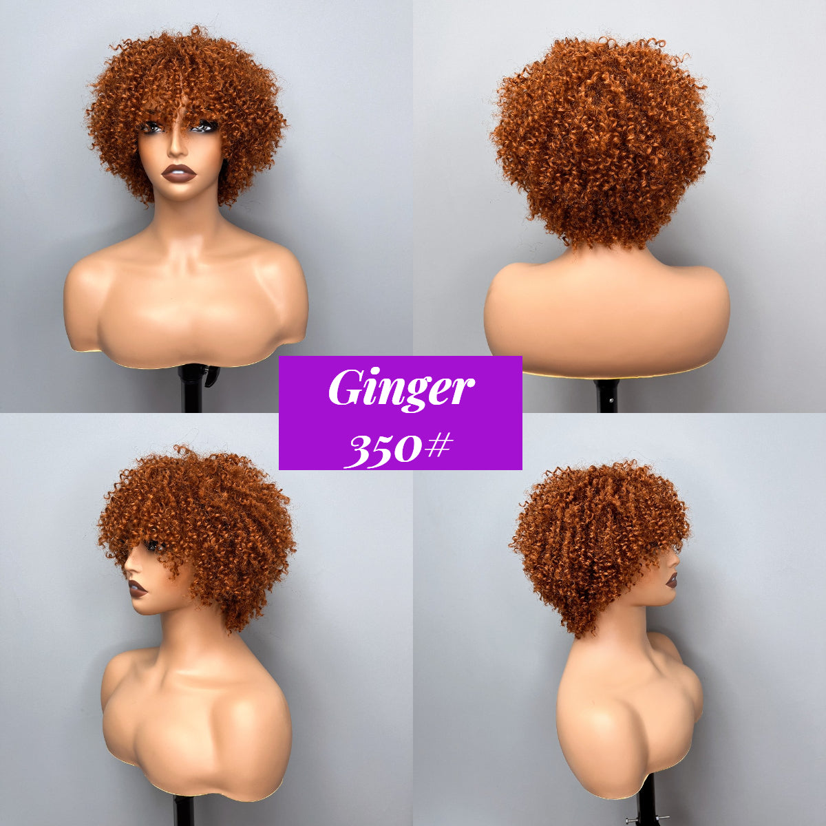 Bogo Flash Sale: 20" Curly 13*4 Lace Front Wig + Pixie Cut Bob Wig