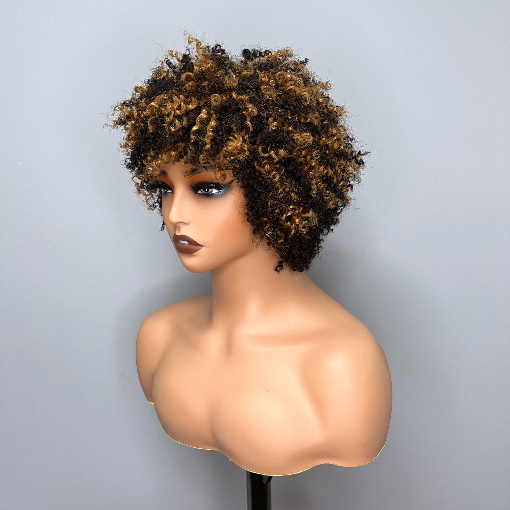 Bogo Flash Sale: 20" Curly 13*4 Lace Front Wig + Pixie Cut Bob Wig