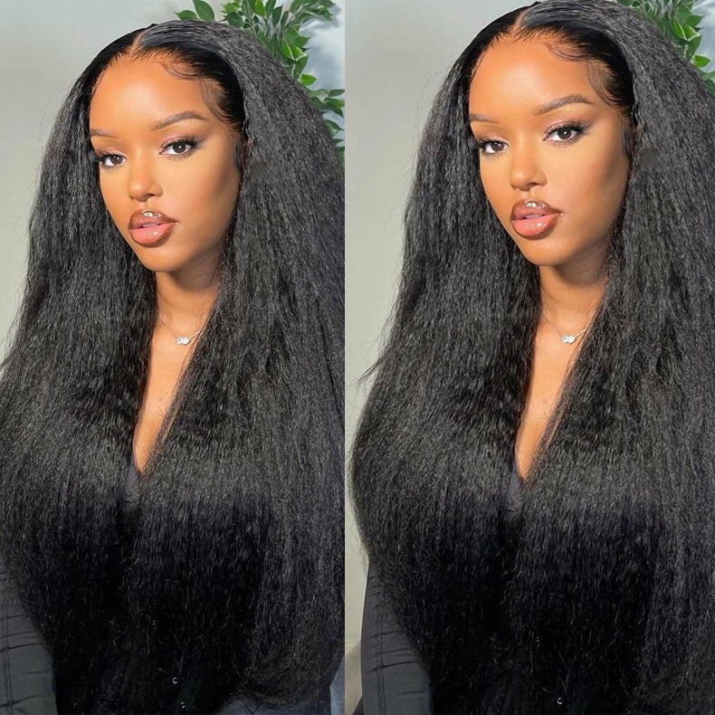 Brazilian Hair Kinky Straight 4 Bundles With 13*4 Lace Frontal 9A Grade 100% Unprocessed Human Hair - Amanda Hair
