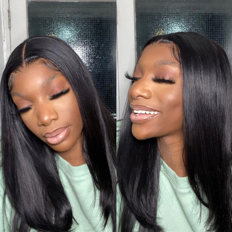 Amanda Malaysian Straight Hair 3 Bundles With 13*4 Lace Frontal 10A Grade 100% Remy Human Hair