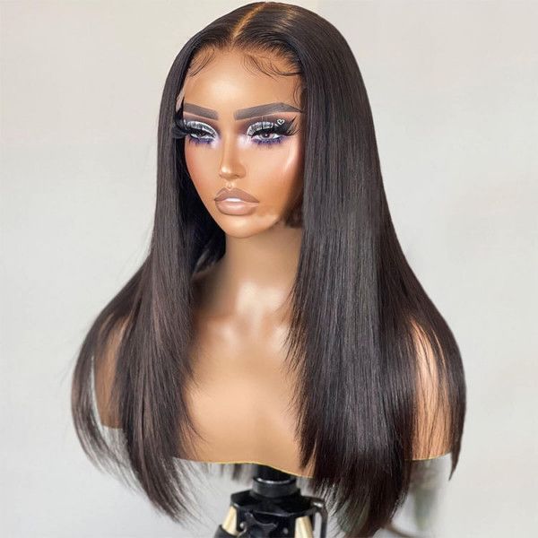 Extra 60% OFF| Butterfly Layered Haircut Yaki Straight 7*5 Pre Cut Lace Wig Flash Sale