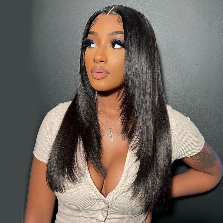 Extra 60% OFF| Butterfly Layered Haircut Yaki Straight 7*5 Pre Cut Lace Wig Flash Sale