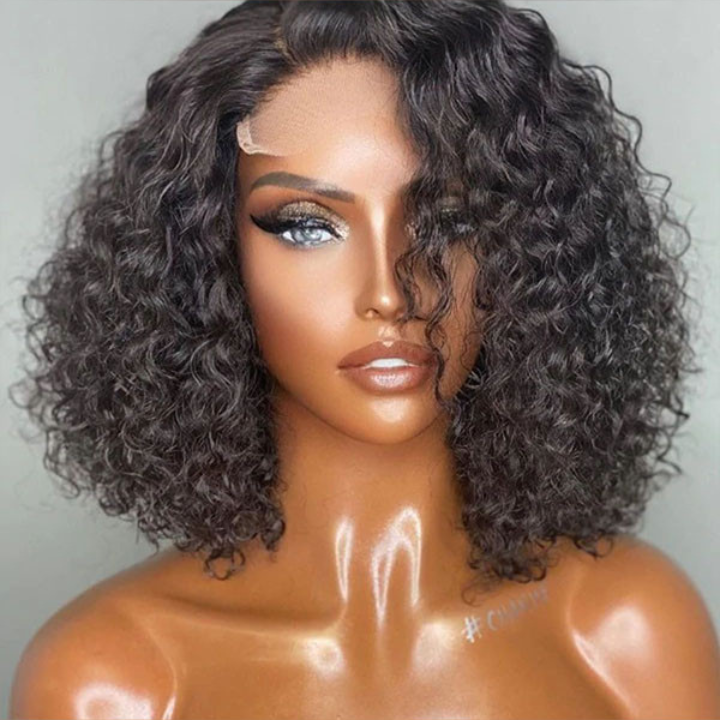 Short Curly Bob Wig 13x4/6x4 Brazilian Curly Hair Bob Wigs-Amanda Hair