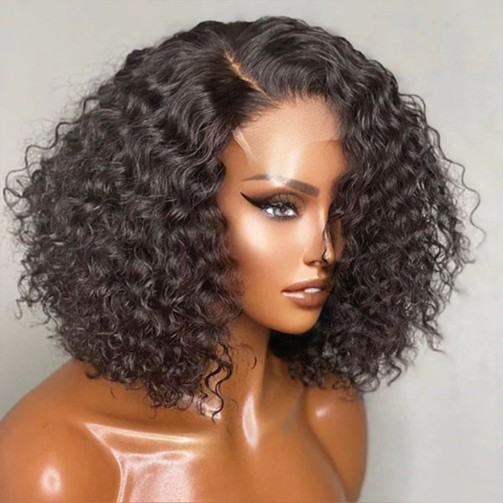 Short Curly Bob Wig 13x4/6x4 Brazilian Curly Hair Bob Wigs-Amanda Hair