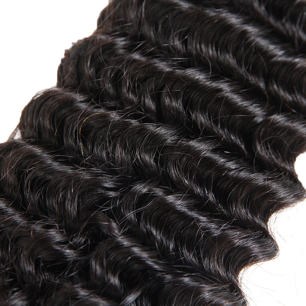 Brazilian Hair Kinky Curly 4 Bundles With 13*4 Lace Frontal 9A Grade 100% Unprocessed Human Hair- Amanda Hair