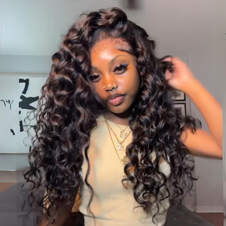 Bouncy Water Wave Glueless Lace Wig Pre Cut Lace with Natural Hairline Mini Knots Lace Front/Closure Wig Flash Sale