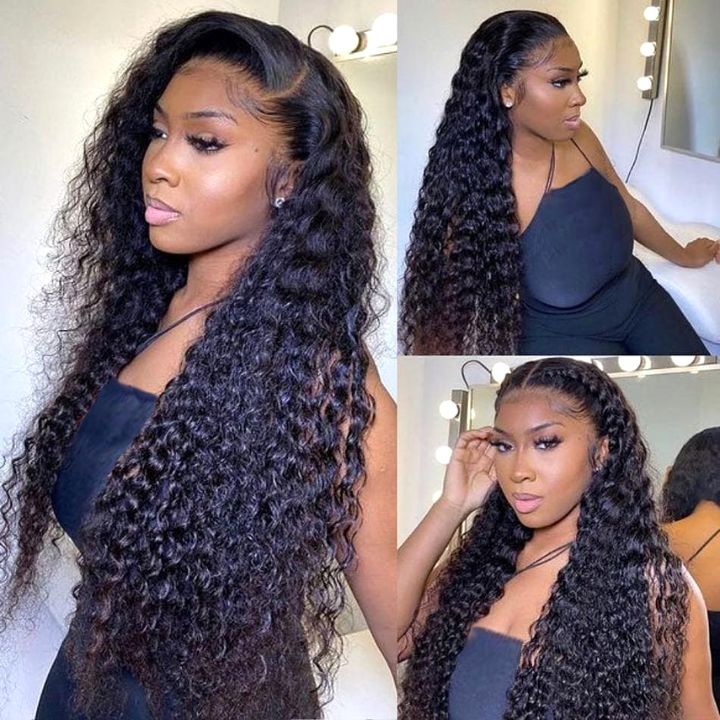 Flash Sale Extra 50% Off Code: VIP50 ,Long Curly Hair 13*4 HD Lace Frontal Wig Thick Curly Hair Glueless Wigs-Amanda Hair