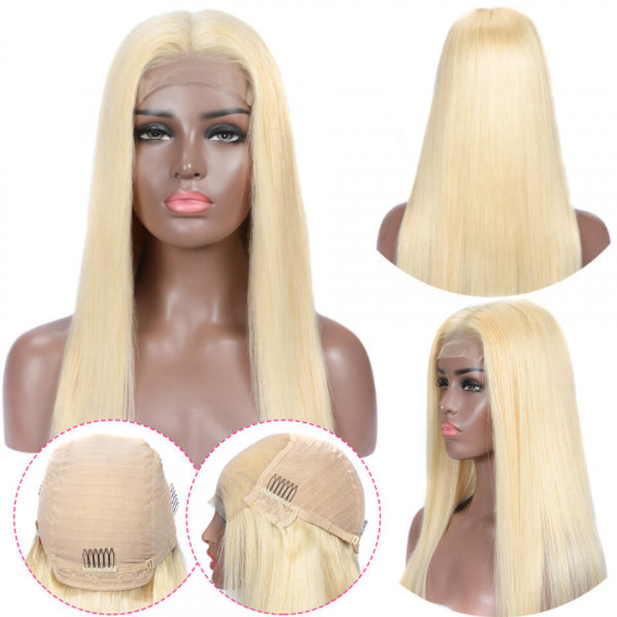 Straight Blonde Wigs 613 Straight 5x5 HD Transparent Lace Closure Wig-Amanda Hair