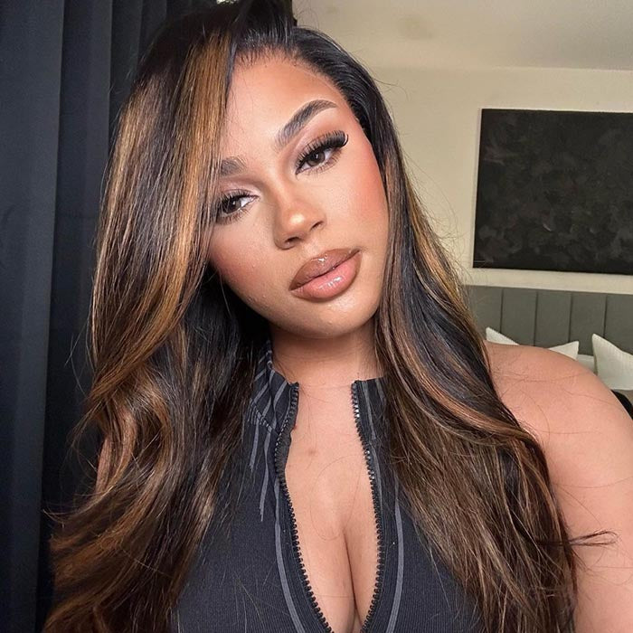 FLASH SALE $99 Blayage Highlight 1B/30 Color Body Wave Human Hair 13x4 Lace Front Wigs