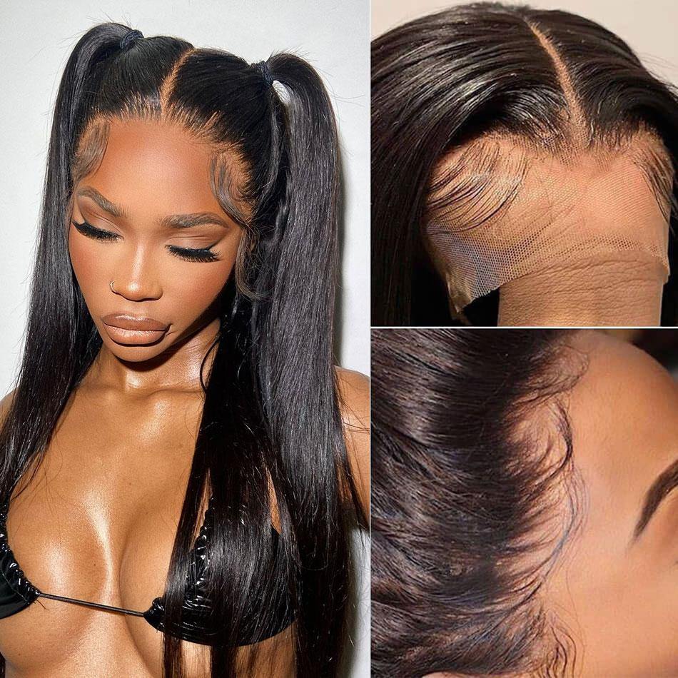 High Quality Straight Glueless Full Lace Human Hair Wigs With Baby Hair-Amanda Hair