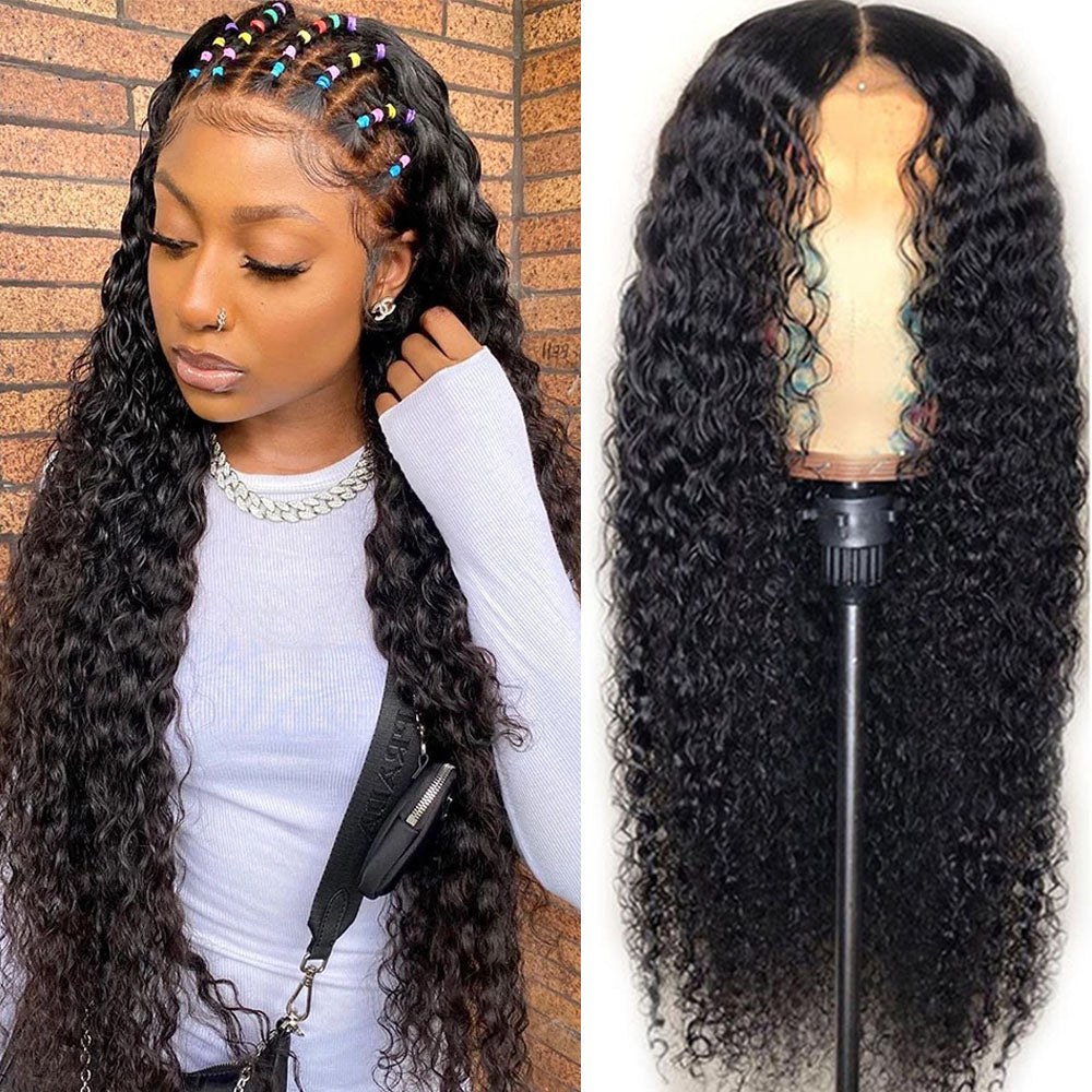 Curly Hair Transparent Lace Front Wig Clear Lace Wigs Flash Sale