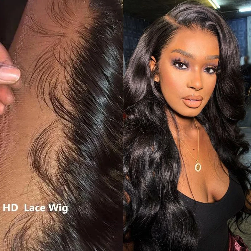 Glueless 6*4 Lace Closure 13*6 Clear Transparent Lace Front Wigs Brazilian Body Wave Human Hair Beginner friendly No Code Needed-Amanda Hair