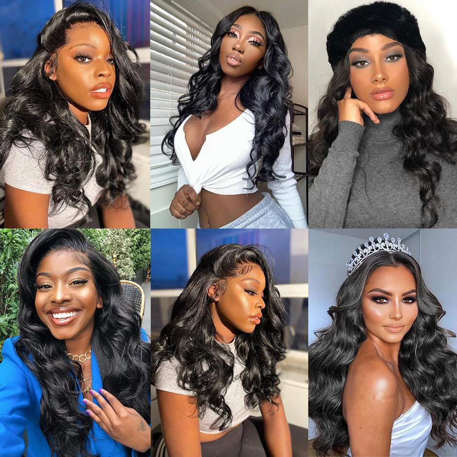 Glueless 6*4 Lace Closure 13*6 Clear Transparent Lace Front Wigs Brazilian Body Wave Human Hair Beginner friendly No Code Needed-Amanda Hair