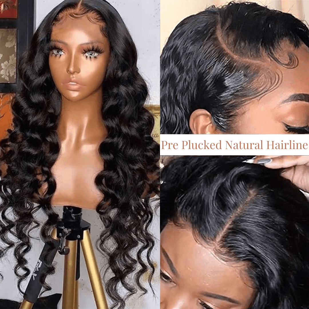 Flash Sale Buy 2 Get 1 Free Long Loose Deep Wave 13x6 Undetectable Transparent Lace Best Human Hair Glueless Wigs Online - Amanda Hair