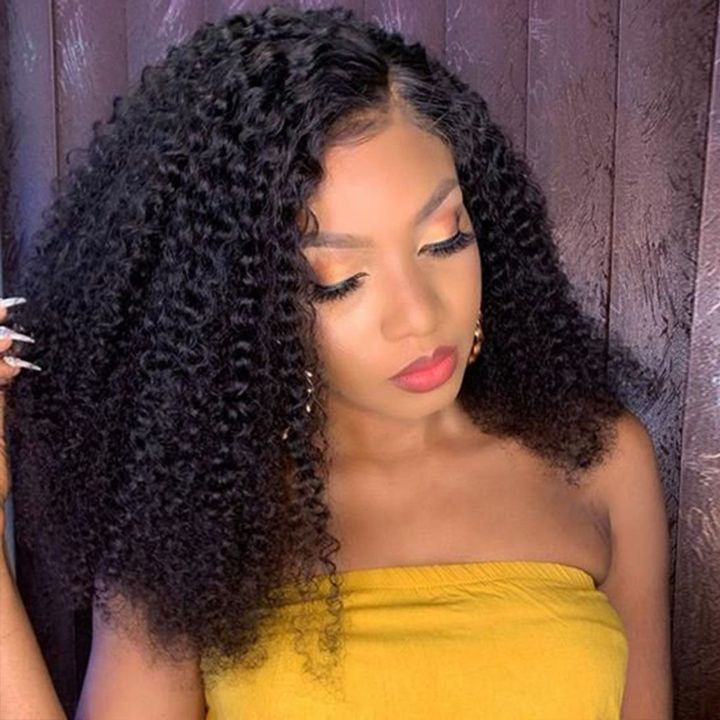 Glueless 13x4 Lace Front / 6x4.5 Lace Closure Bouncy Spring Curly Wig Pre Plucked Hairline Pre-cut Lace Wig-Amanda Hair