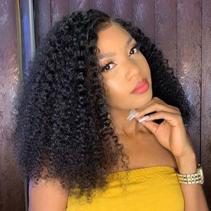 Glueless 13x4 Lace Front / 6x4.5 Lace Closure Bouncy Spring Curly Wig Pre Plucked Hairline Pre-cut Lace Wig-Amanda Hair