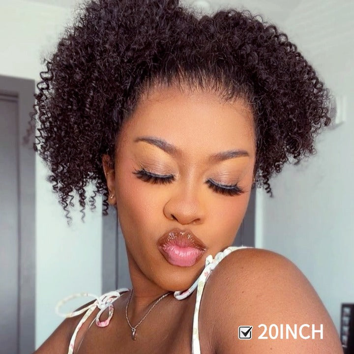 180% Density Natural Curly Hair 360 Full Lace Wig No Code Needed -Amanda Hair