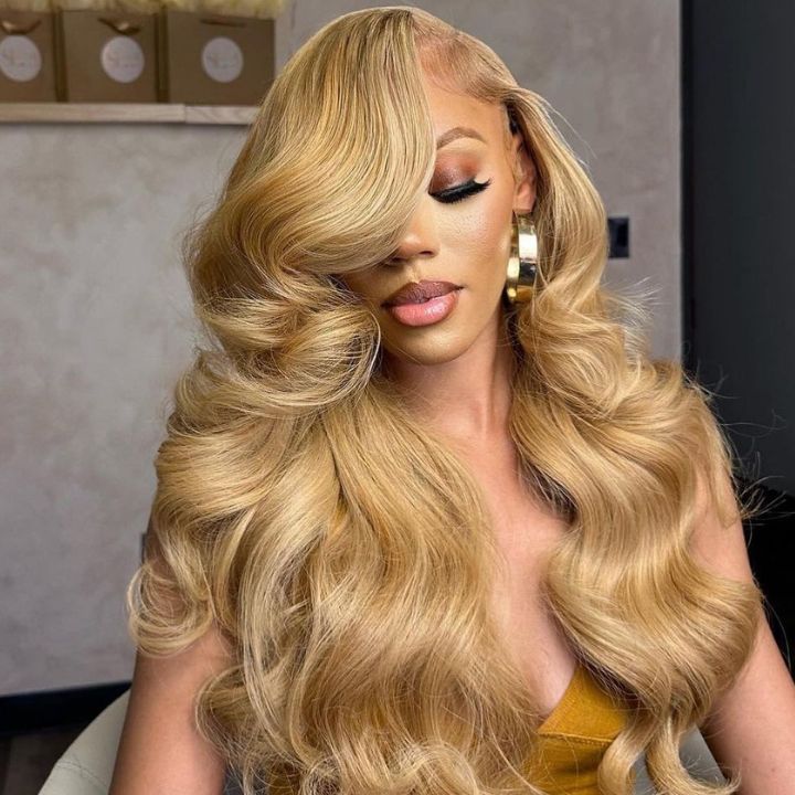 FLASH SALE $99: Glueless Honey Blonde Body Wave 13x4 Lace Front Wigs-Amanda Hair