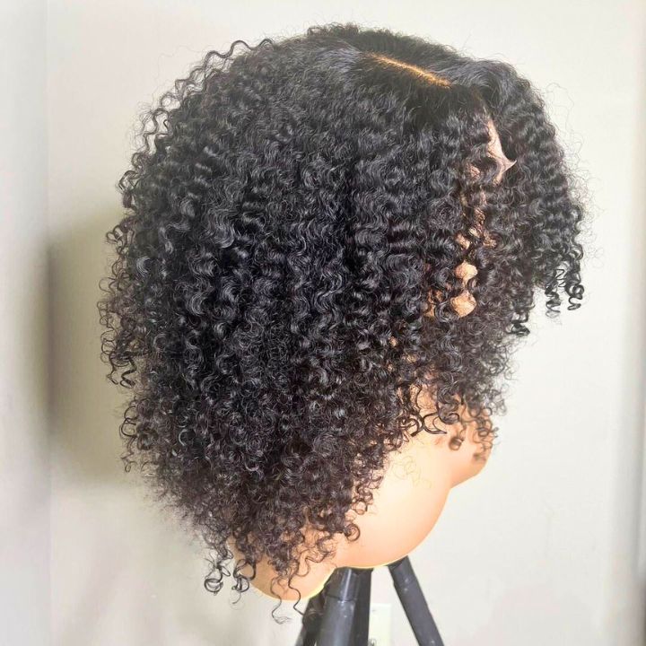 Flash Sale Buy 2 Get 1 Free Glueless Thick Fluffy Afro Curly Human Hair Bob Wigs