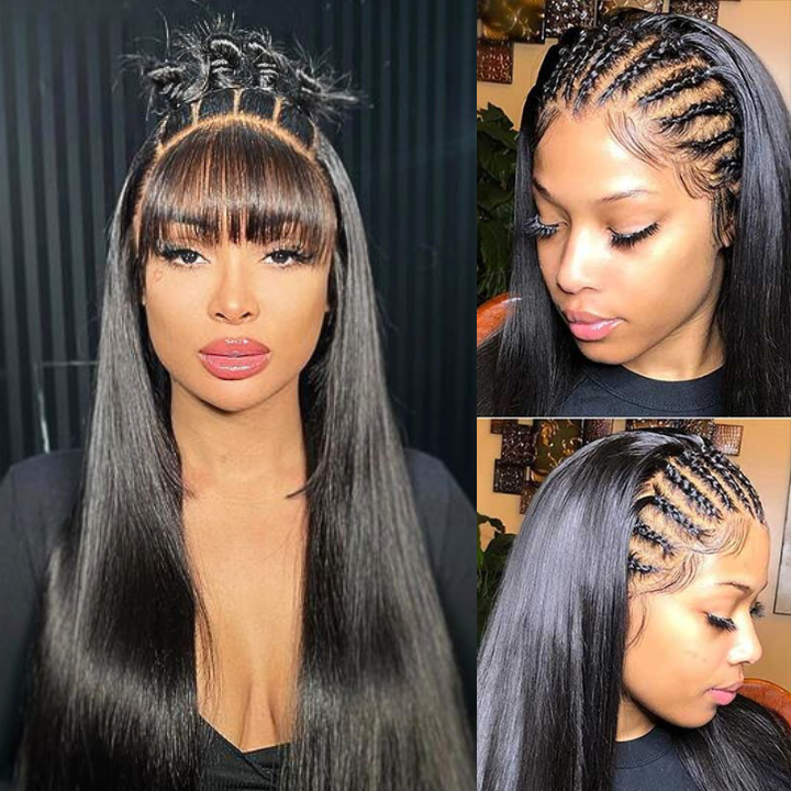 Long Straight Hair Wigs 13x6 HD Transparent Lace Frontal Wig-Amanda Hair