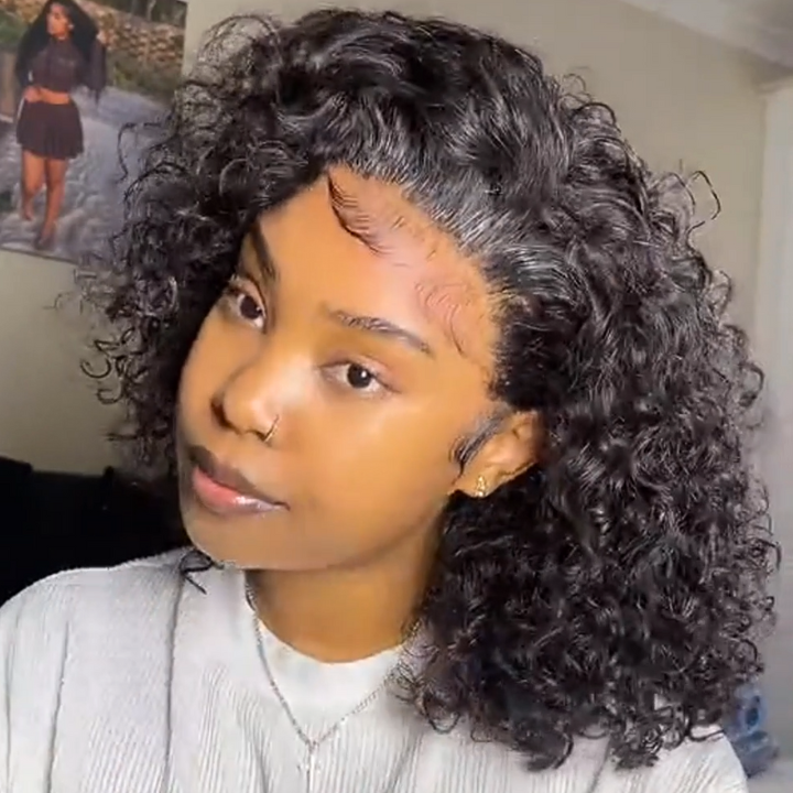 Glueless Lace Short Curly Bob Wig  13x4/6x4 Brazilian Hair No Code Needed Amanda Hair