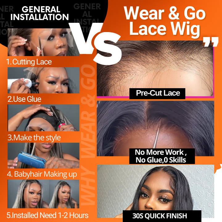 Glueless Loose Wave 6x4.5 /13x4 HD Transaparent Lace Front Wig Virgin Human Hair Pre Plucked Hairline - Amanda Hair