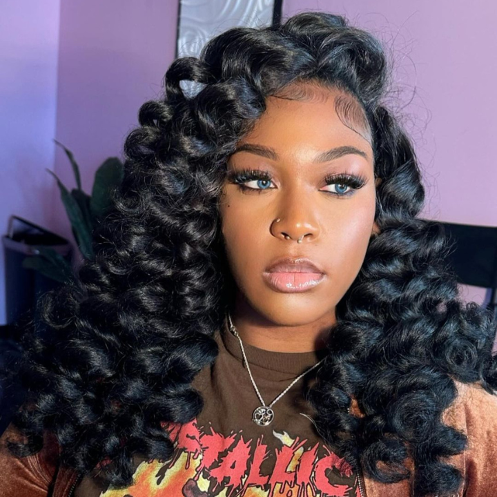 Glueless Loose Wave Clear Transparent Lace Front Wigs For Women-Amanda Hair