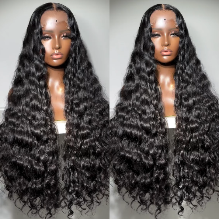 MaxPre 13x4 300% Density Luxury custom wigs Loose Wave Glueless  Lace Wigs Virgin Human Hair Transparent Lace Front Deep Wave Wig Super Double Drawn Level  - Amanda Hair