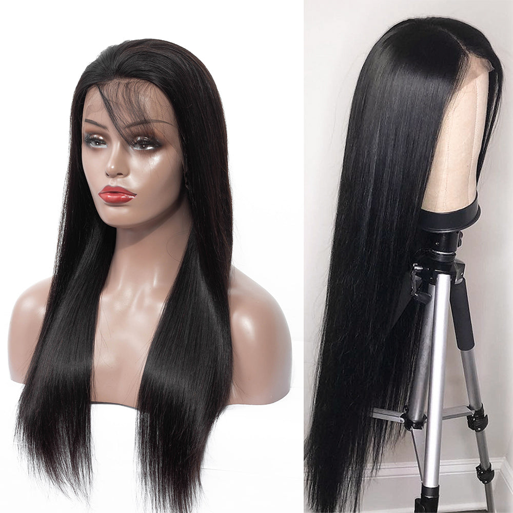 High Quality Straight Glueless Full Lace Human Hair Wigs With Baby Hair-Amanda Hair