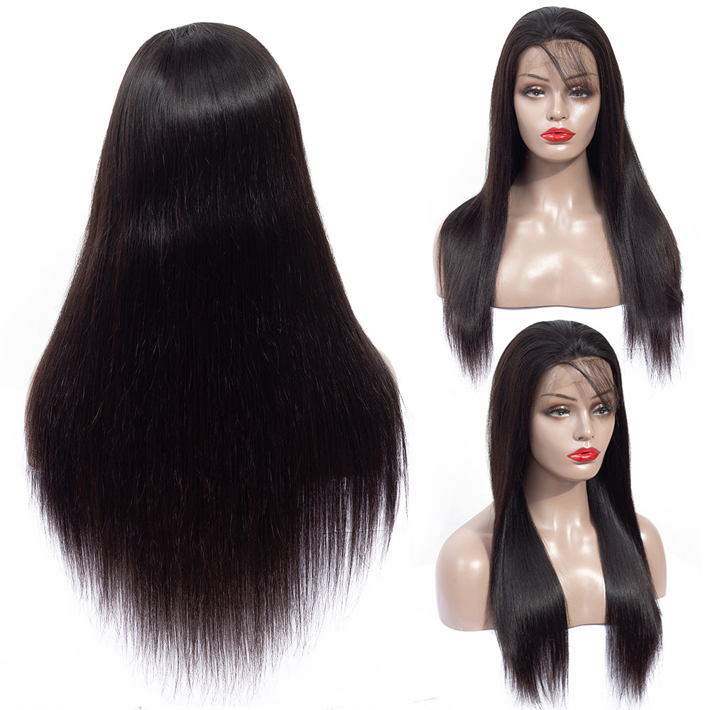 High Quality Straight Glueless Full Lace Human Hair Wigs With Baby Hair-Amanda Hair