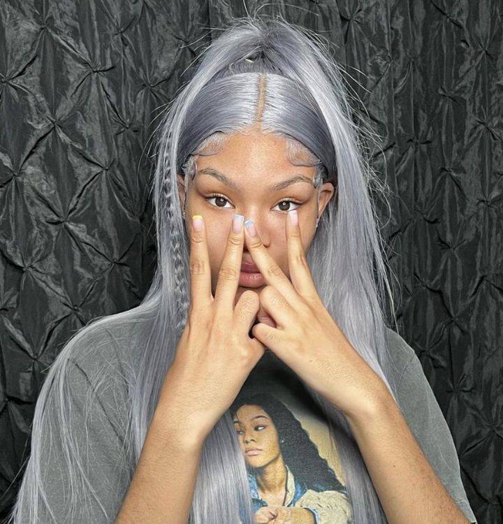 Silver Grey Straight 4x4/5x5/13x4  Lace Closure/Frontal Transparent  HD Lace Wigs Pre-plucked with Baby Hair