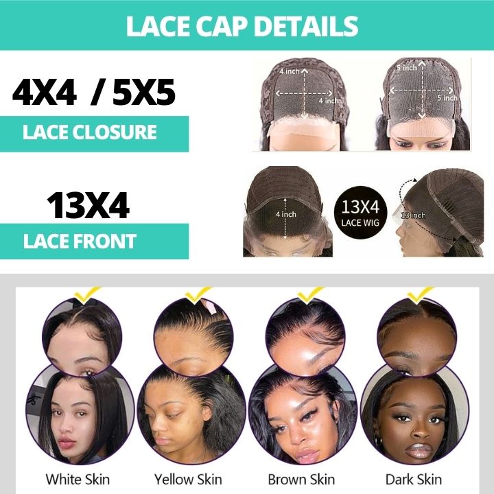 Highlight Money Piece Mint Green Transparent Lace Front Human Hair Wigs Body Wave 13x4/4x4 Lace Color Wig-Amanda Hair