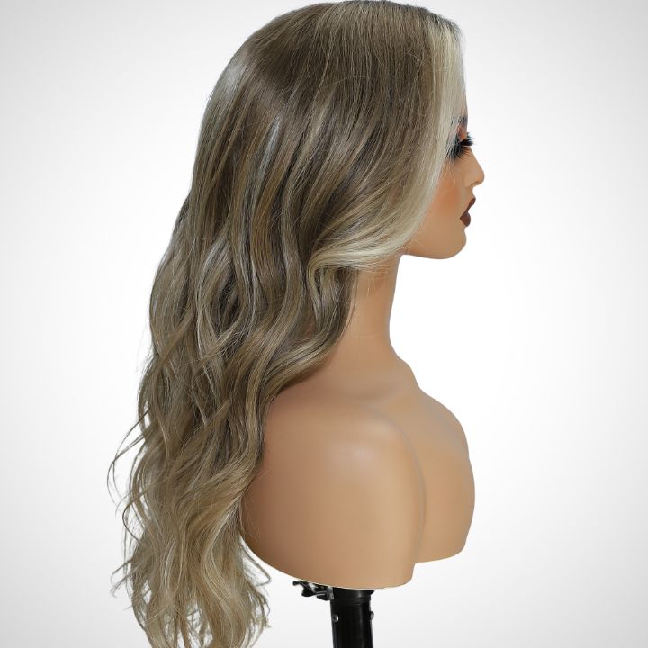 Extra 60% OFF | Flash Sale Balayage Highlight Linen 13*4 Lace Wigs P16/613 Body Wave Lace Front Wigs Human Hair Undetectable Transparent HD with Deep Hairline Free Part C Type Hairstyle