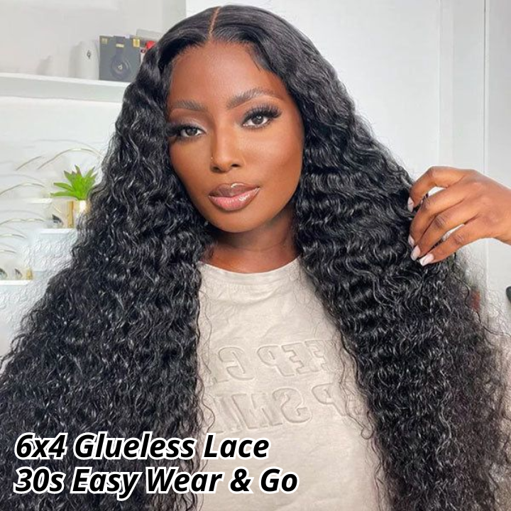24H Fast Shipping Glueless Water Wave 13*4 HD Lace Front Color Wigs Transparent Lace Wig Plucked Hairline-Amanda Hair
