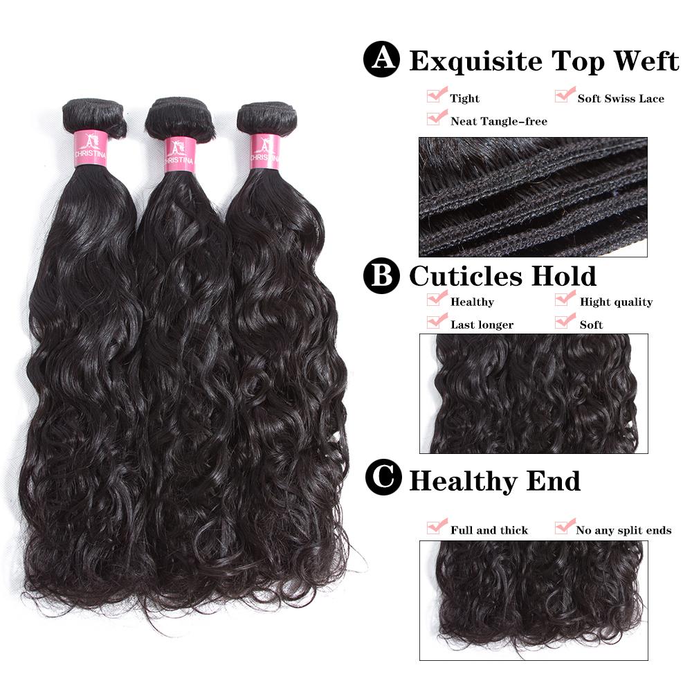 Human Hair Bundles Water Wave Hair Bundles 28 30 Inch Remy Hair Bundles Weave 3/4 Bundles Human Hair Extensions - Amanda Hair