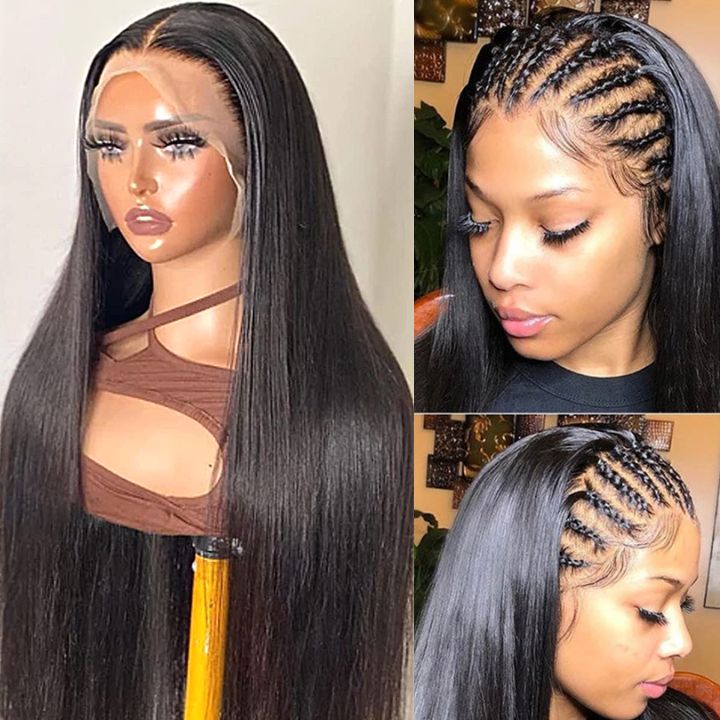 Tiktok Mini.wheatt Same Wig Long Straight Hair Wigs 13x6 HD Transparent Lace Frontal Wig-Amanda Hair