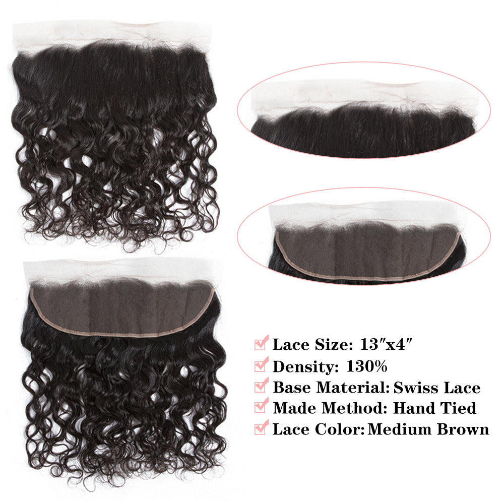 Amanda Water Wave Weave 13*4 Lace Frontal 100% Remi Human Hair