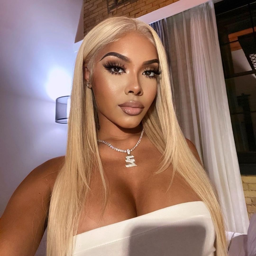 Blonde Straight 13x4 Lace Front Straight Butterfly Haircut #613 Wig Layered Hair