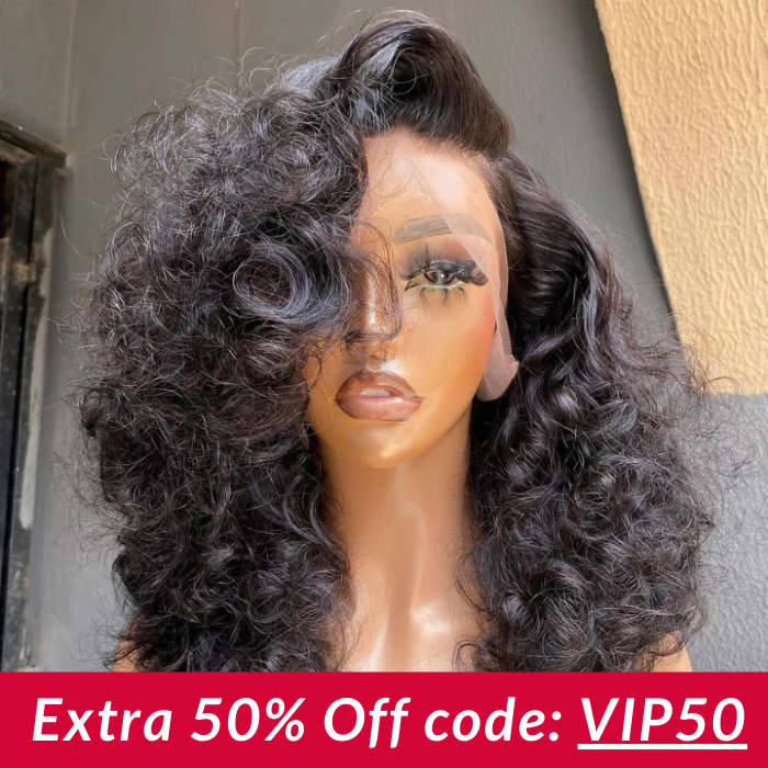 Extra 50% Off | Glueless Loose Wave Natural Human Hair Clear Transparent Lace Front Wand Curly Wig Flash Sale