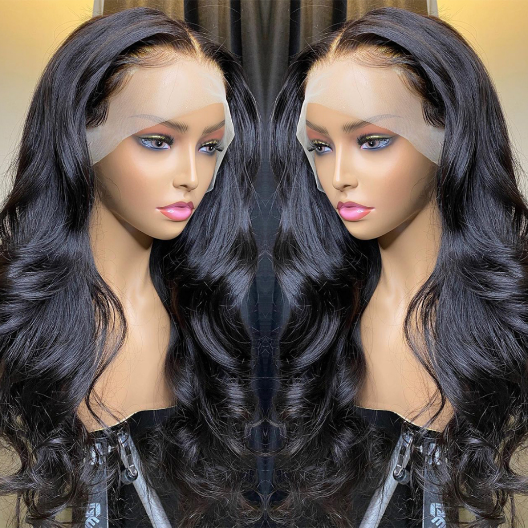 Promotion Series : Body Wave 13x4 Transparent Lace Frontal Wig Best Glueless HD Lace Wigs-Amanda Hair
