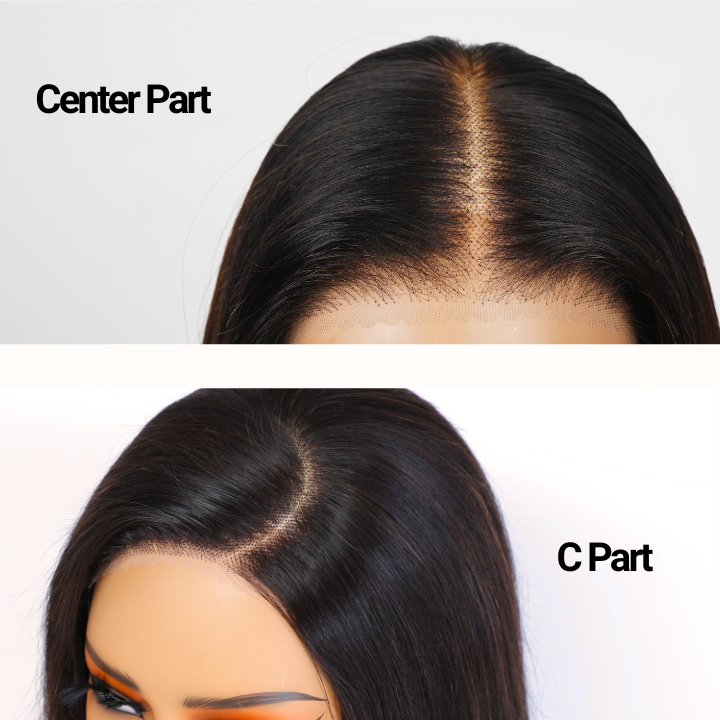 Glueless Natural Wavy Curtain Bangs Hair Clear Transparent Lace Front Wigs For Women-Amanda Hair