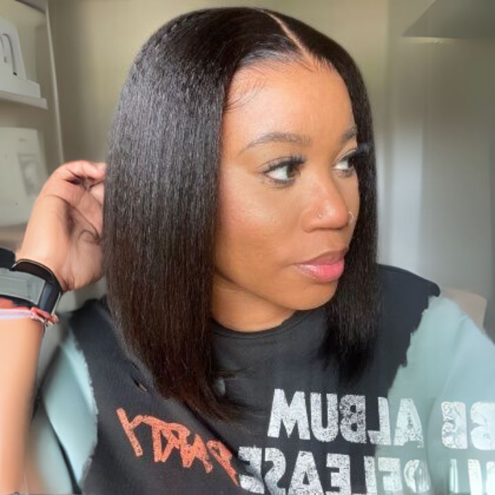 Glueless Layer Cut Short Straight Bob Wig Summer Wig Choice 13x4/6x4 Brazilian Hair Short Bob Lace Wigs No Code Needed Amanda Hair