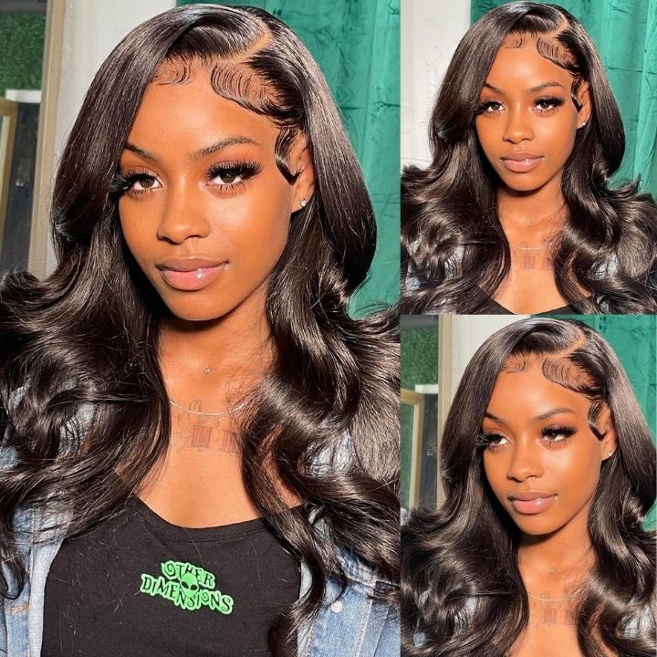 Amanda Hair Body Wave 13*4 HD Invisible Lace Frontal Wigs Human Hair