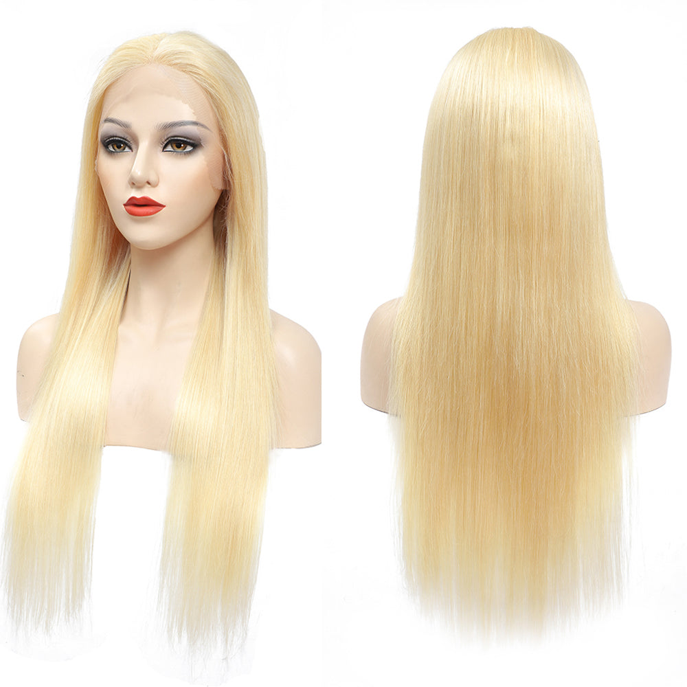 Flash Sale: CLEARANCE SALE! In Stock! HD Transparent Lace Straight Blond Hair 613 Wigs