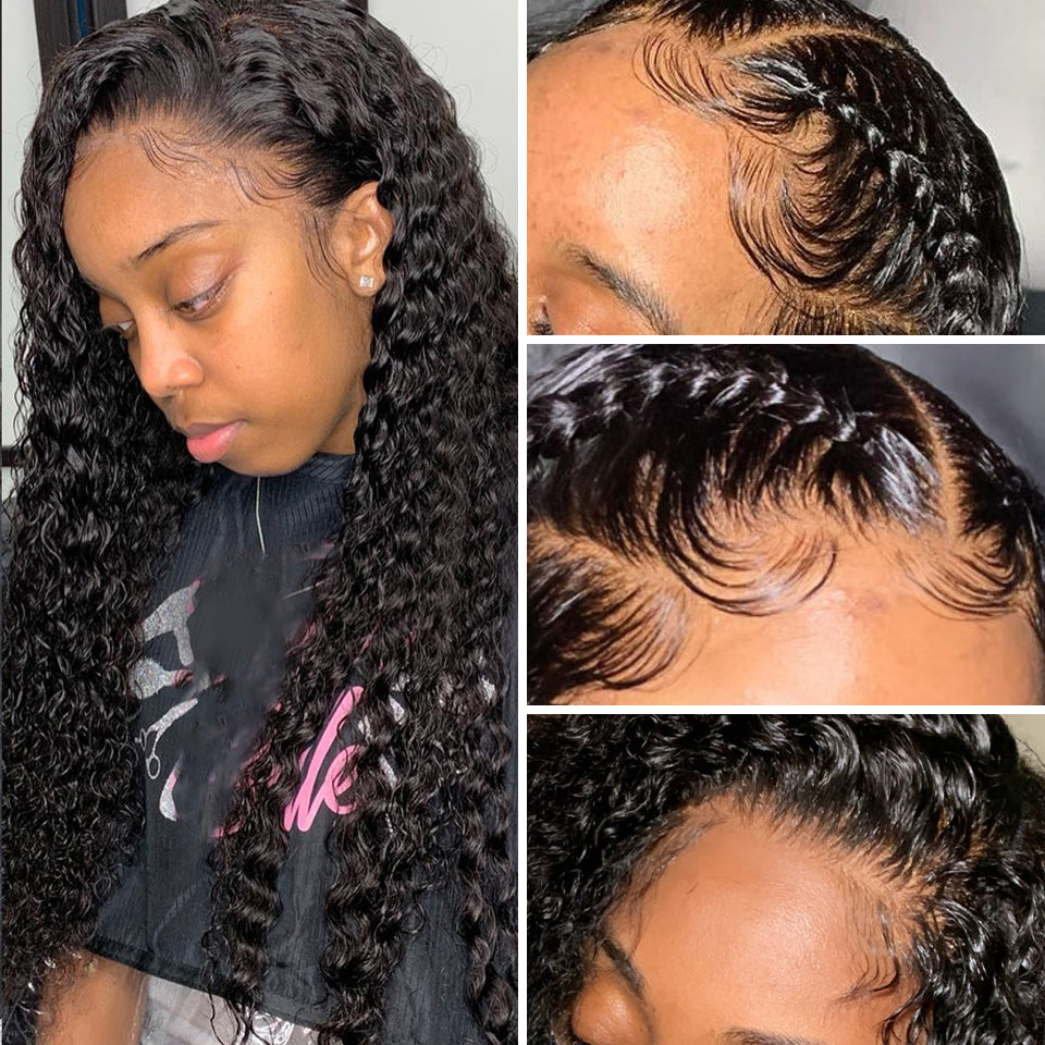 Brazilian Deep Wave Human Hair Full Lace Front Wigs-Amanda Hair